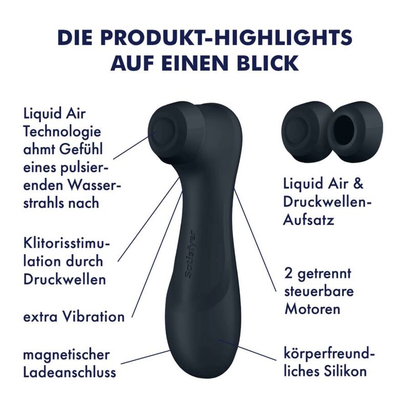 SATISFYER - PRO 2 GENERATION 3 LIQUID AIR TECHNOLOGY LILAC - BLACK - 12