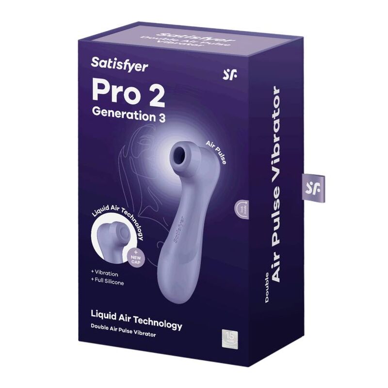 SATISFYER - PRO 2 GENERATION 3 LIQUID AIR TECHNOLOGY LILAC - BLACK - 16