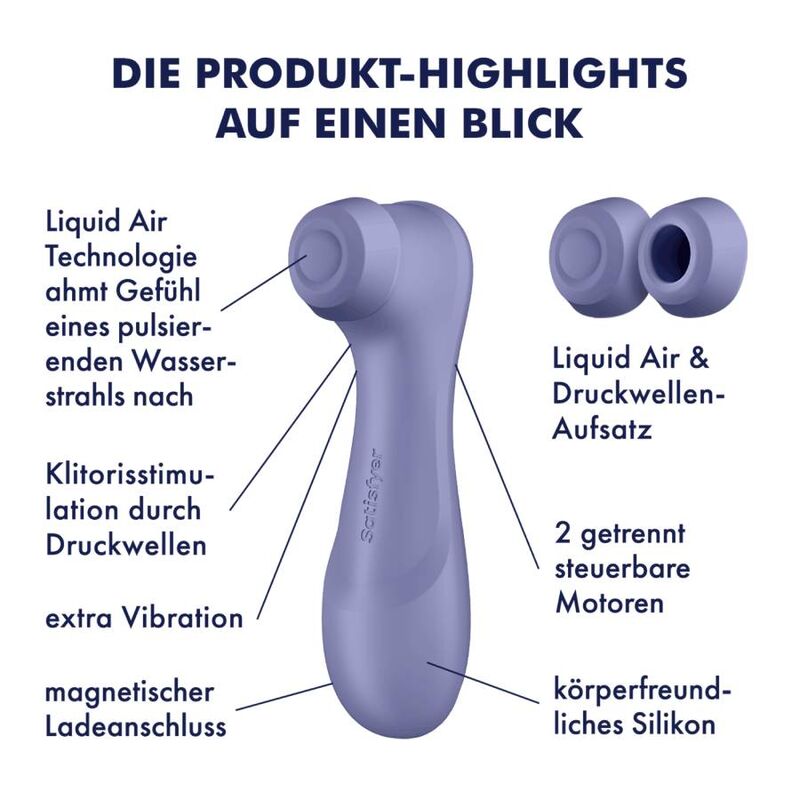 SATISFYER - PRO 2 GENERATION 3 LIQUID AIR TECHNOLOGY LILAC - BLACK - 17