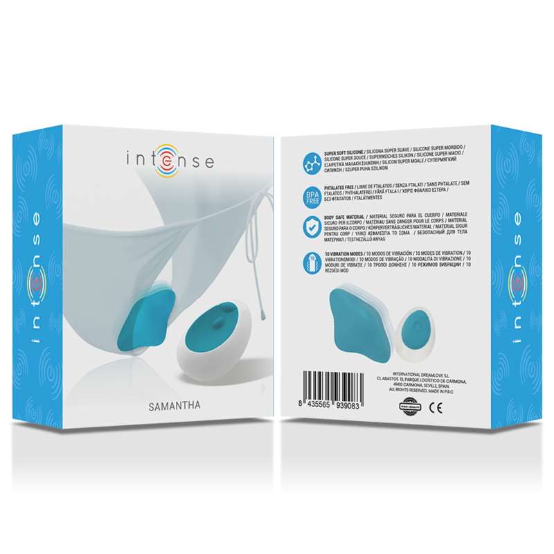 INTENSE - SAMANTHA PANTIE REMOTE CONTROL BLUE - 7