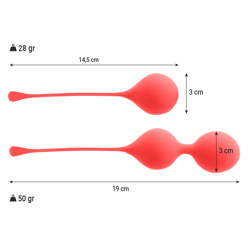 INTENSE - KEGEL BALLS PACK KENDALL RED - 2