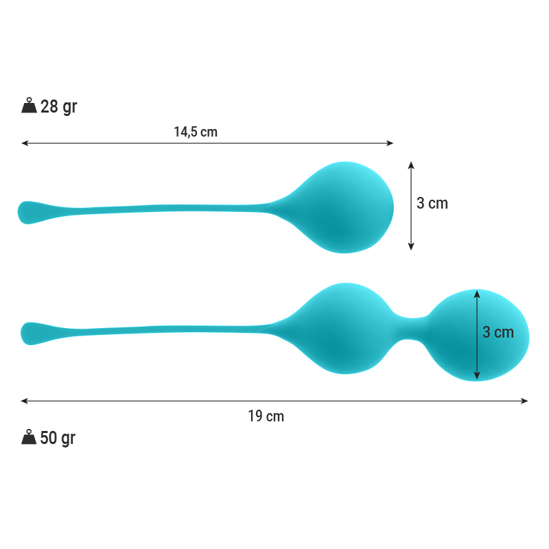 INTENSE - PACK DE BOULES DE KEGEL KENDALL BLUE