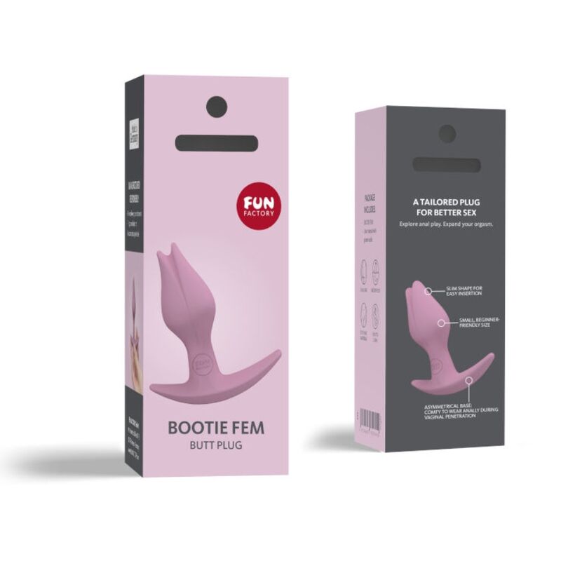 FUN FACTORY - BOOTIE FEM FEMALE ANAL BUTT PLUG ROSE - 5