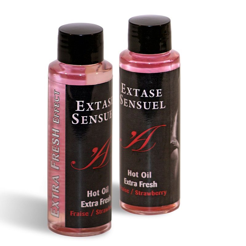 EXTASE SENSUAL - MASSAGE OIL WITH EXTRA FRESH STRAWBERRY EFFECT 100 ML - 1