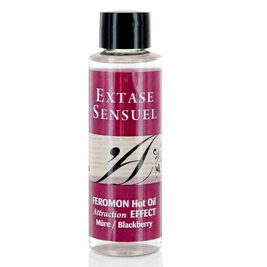 EXTASE SENSUAL - OLIO DA MASSAGGIO EFFETTO RISCALDANTE AI FEROMONI DI MORA 100 ML - Secretroomsexyshop