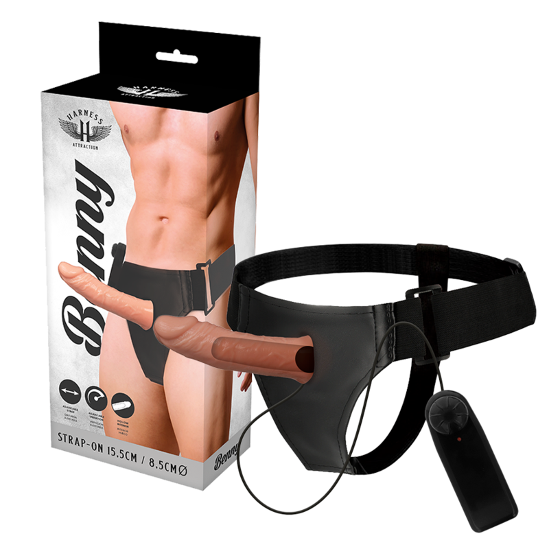 HARNESS ATTRACTION - RNES HOLLOW BENNY WITH VIBRATOR 15 CM -O- 4.5 CM - 7