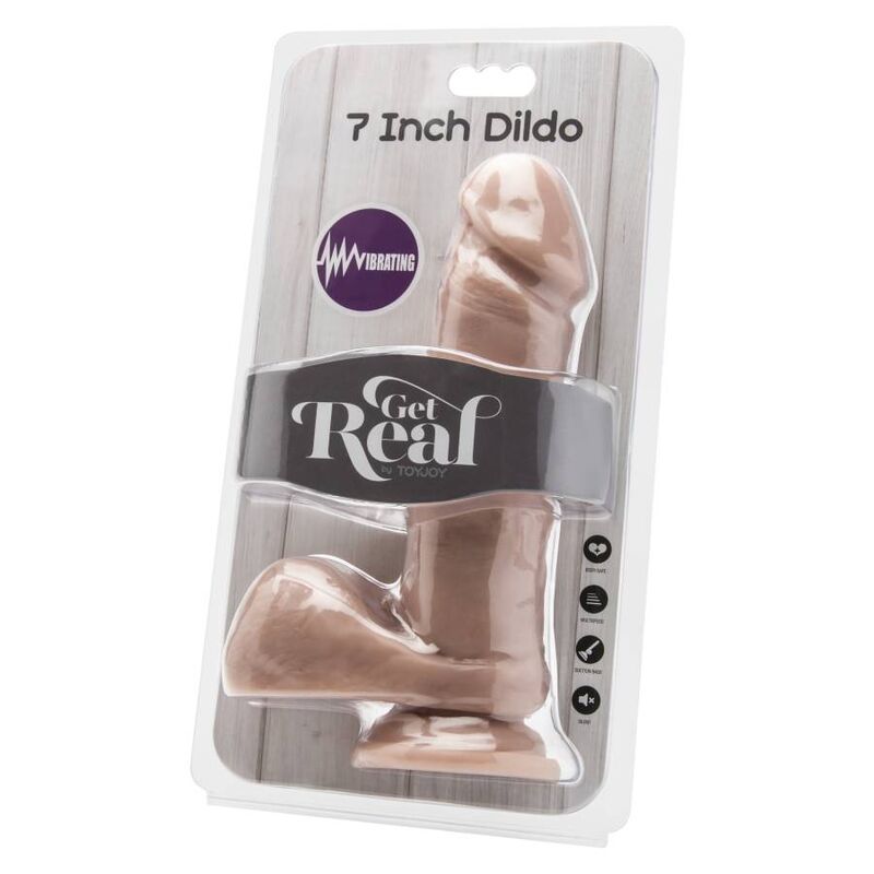 GET REAL - DILDO 18 CM WITH BALLS VIBRATOR SKIN - 2