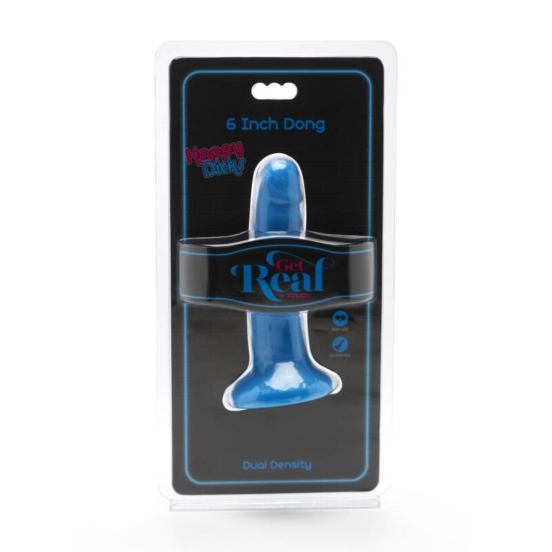 GET REAL - HAPPY DICKS DONG 12 CM BLUE - 2