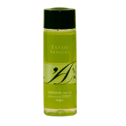 EXTASE SENSUAL - OLIO DA MASSAGGIO EFFETTO CALORE AI FEROMONI DEL MOJITO 100 ML - Secretroomsexyshop