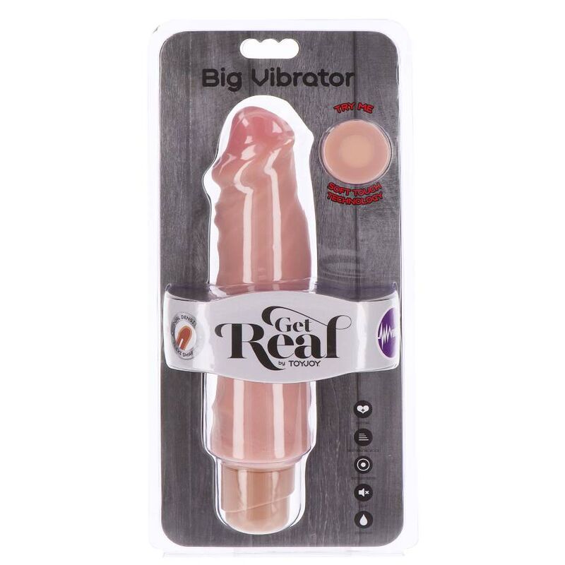 GET REAL - DUAL DENSITY BIG VIBRATOR 20,5 CM SKIN - 4