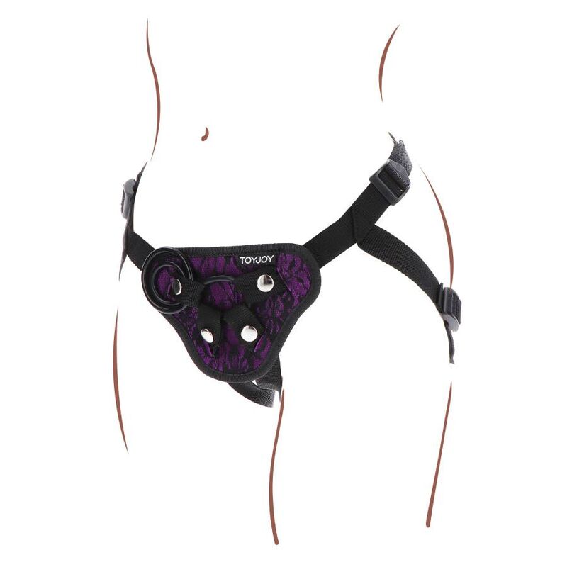 GET REAL - STRAP-ON LACE HARNESS PURPLE - 7