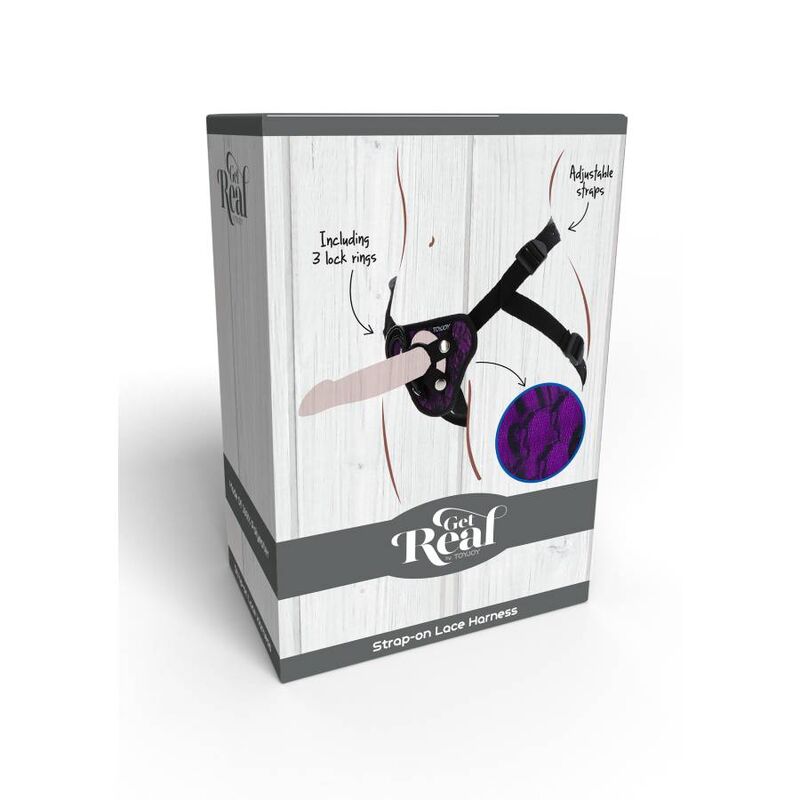 GET REAL - STRAP-ON LACE HARNESS PURPLE - 6