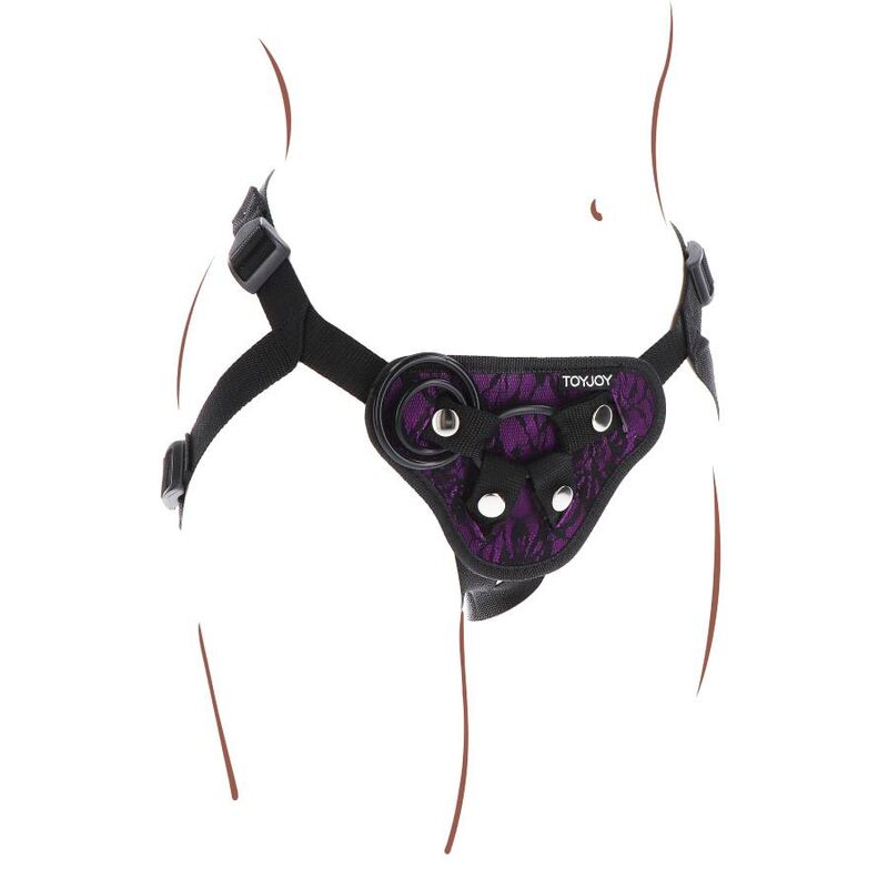 GET REAL - STRAP-ON LACE HARNESS PURPLE - 5