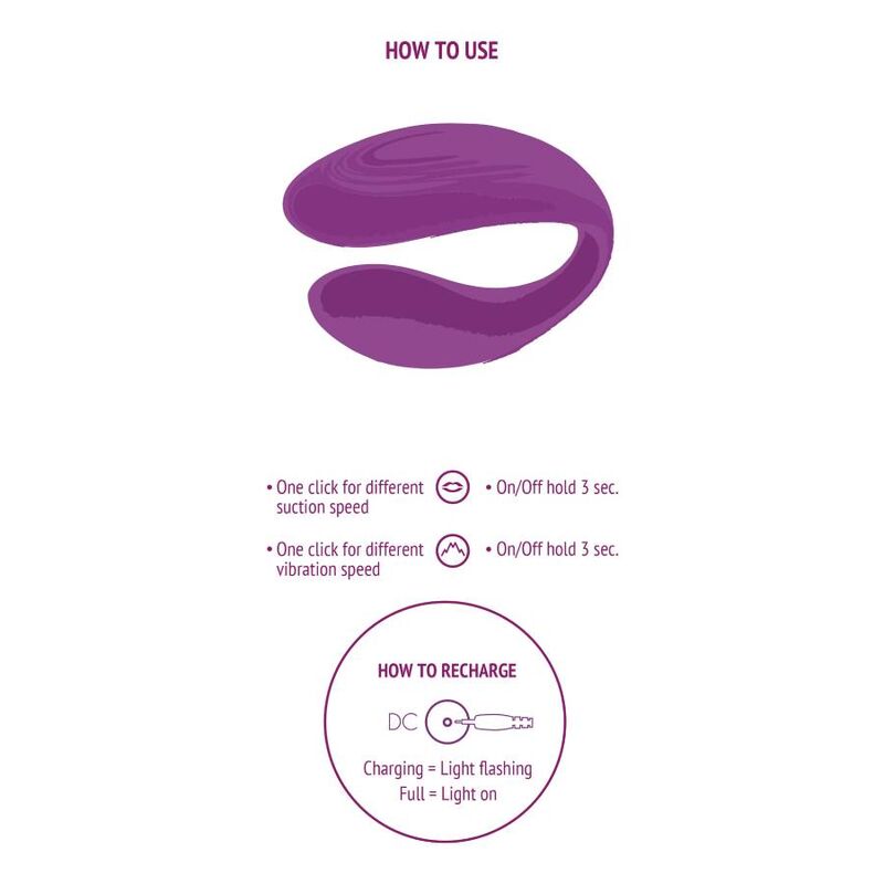 XOCOON - BOUND LOVE COUPLES VIBRATOR PURPLE - 1