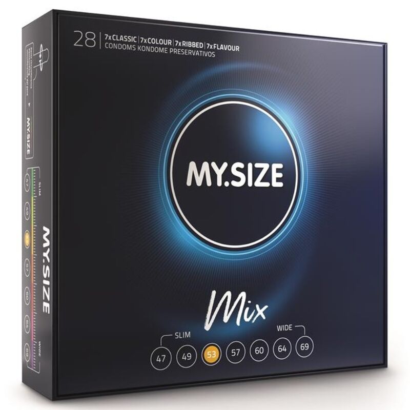 MY SIZE - MIX CONDOMS 53 MM 28 UNITS - 1
