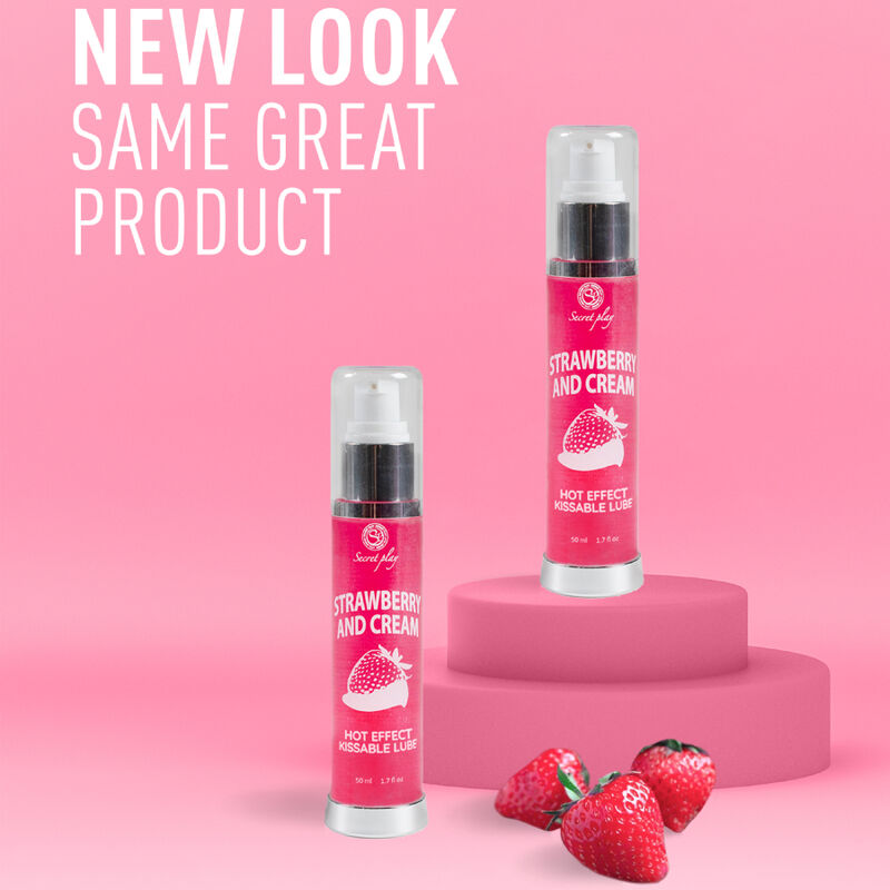 SECRETPLAY - LUBRICANT 2-1 HEAT EFFECT STRAWBERRY & CREAM 50 ML - 3