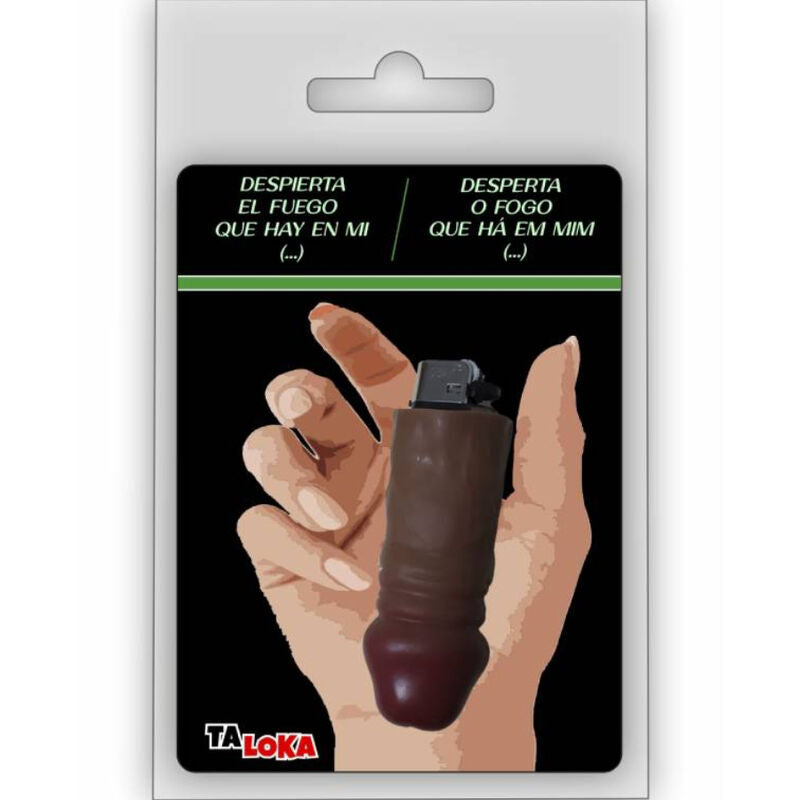 TALOKA - FANTASTIC LIGHTER IN THE SHAPE OF A MULATTO COLOR PENIS 100% RECHARGEABLE - 1