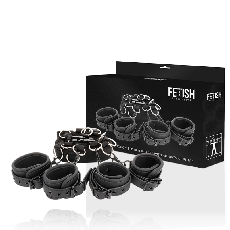 FETISH SUBMISSIVE - LUXURY BED TIES SET WITH NOPRENE LINING - 10