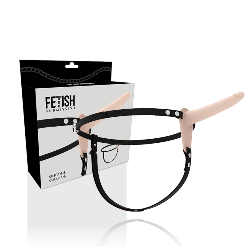 FETISH SUBMISSIVE HARNESS - FLESH SILICONE 15 CM - 4