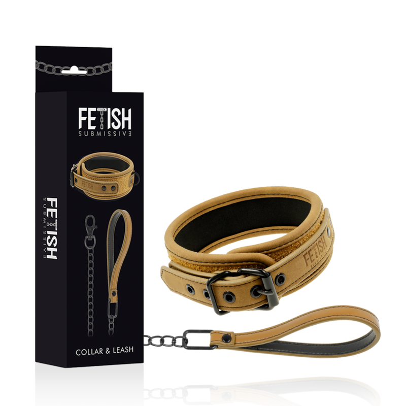 FETISH SUBMISSIVE ORIGEN - NEOPRENE LINED NECKLACE WITH CHAIN - 5