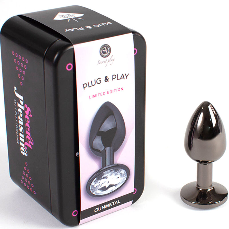 SECRETPLAY - PLUG ANALE GUNMETAL PETIT TAILLE 7 CM