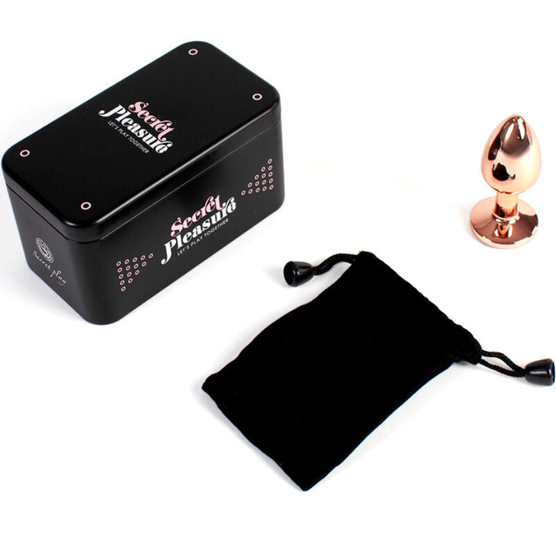 SECRETPLAY - PLUG ANALÉTIQUE EN MÉTAL OR ROSE PETIT FORMAT 7 CM
