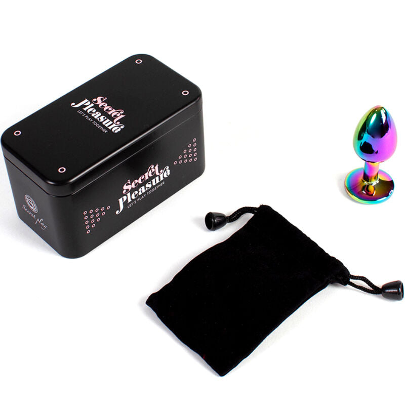 SECRETPLAY - METAL BUTT PLUG RAINBOW SMALL SIZE 7 CM - 3