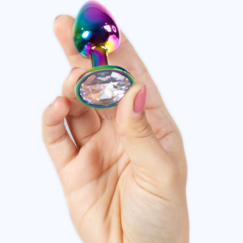 SECRETPLAY - METAL BUTT PLUG RAINBOW SMALL SIZE 7 CM - 2