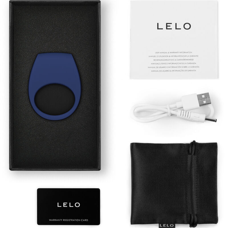 LELO - TOR 3 BLUE VIBRATOR RING - BLACK - 8