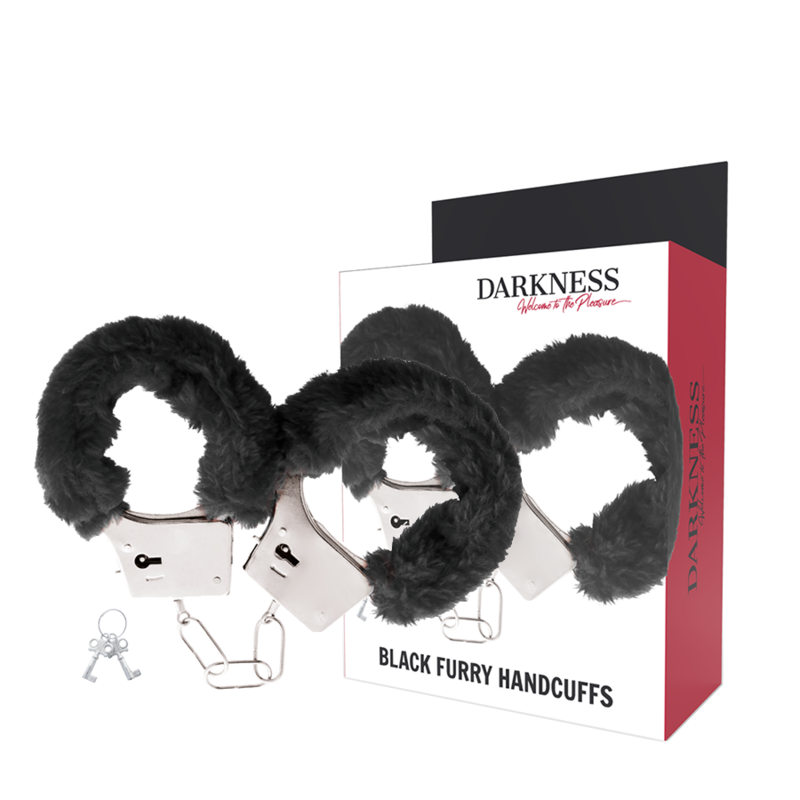 DARKNESS - BLACK LINED METAL HANDCUFFS - 3
