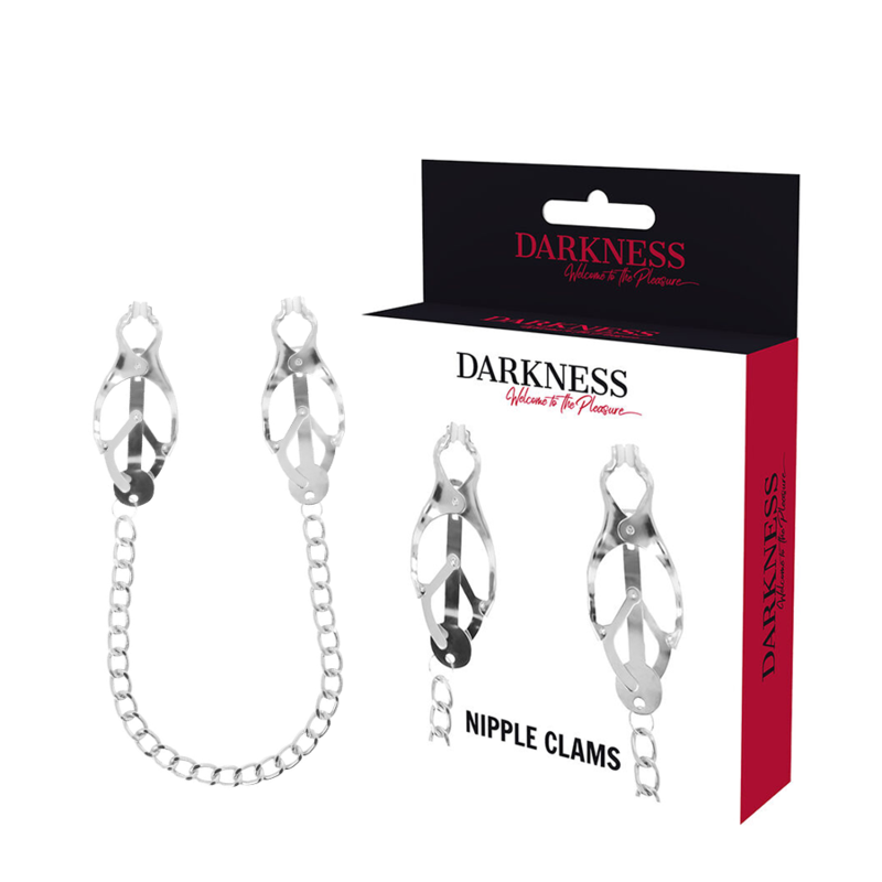 DARKNESS - METAL NIPPLE CLAMP WITH CHAIN - 2