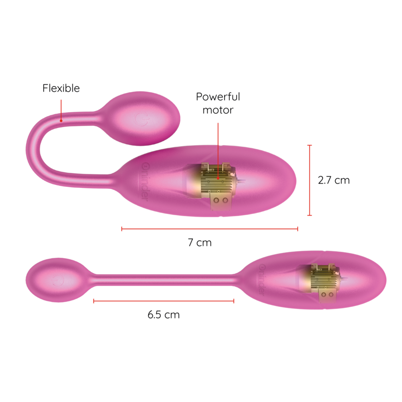 ONINDER - ŒUF VIBRANT DENVER ROSE 7 X 2,7 CM APPLICATION GRATUITE