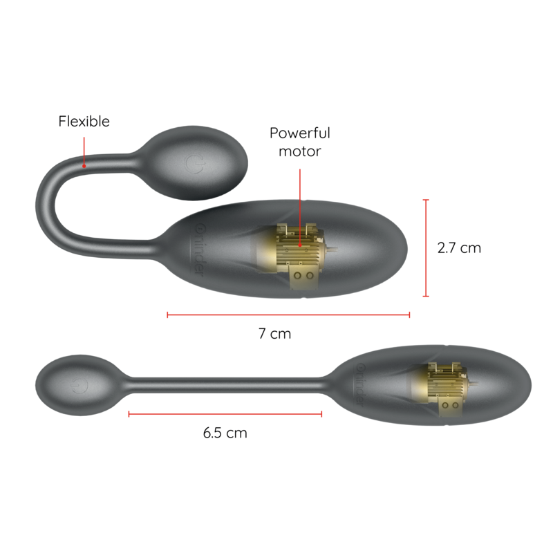 ONINDER - DENVER VIBRATING EGG BLACK 7 X 2.7 CM FREE APP - PINK - 12