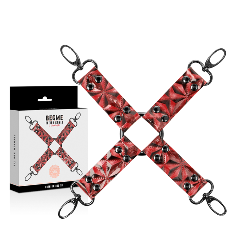 BEGME - CRAVATE HOG EN CUIR VÉGAN PREMIUM ÉDITION ROUGE