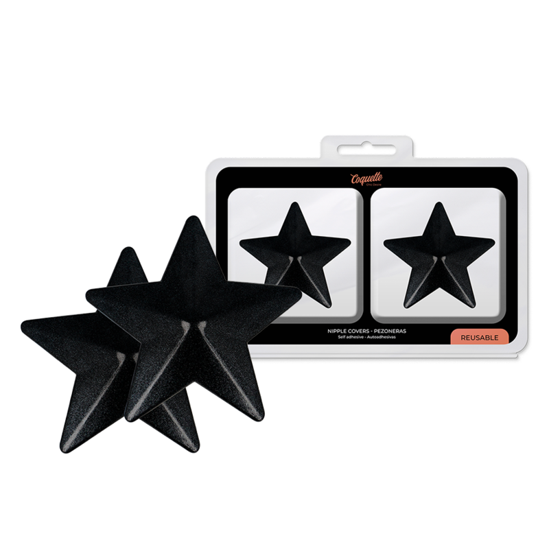 COQUETTE CHIC DESIRE - NIPPLE COVERS BLACK STARS - 5