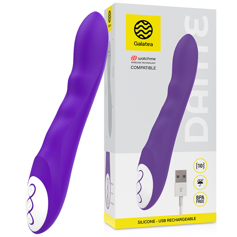GALATEA - DANTE LILAC VIBRATOR COMPATIBLE WITH WATCHME WIRELESS TECHNOLOGY - 2