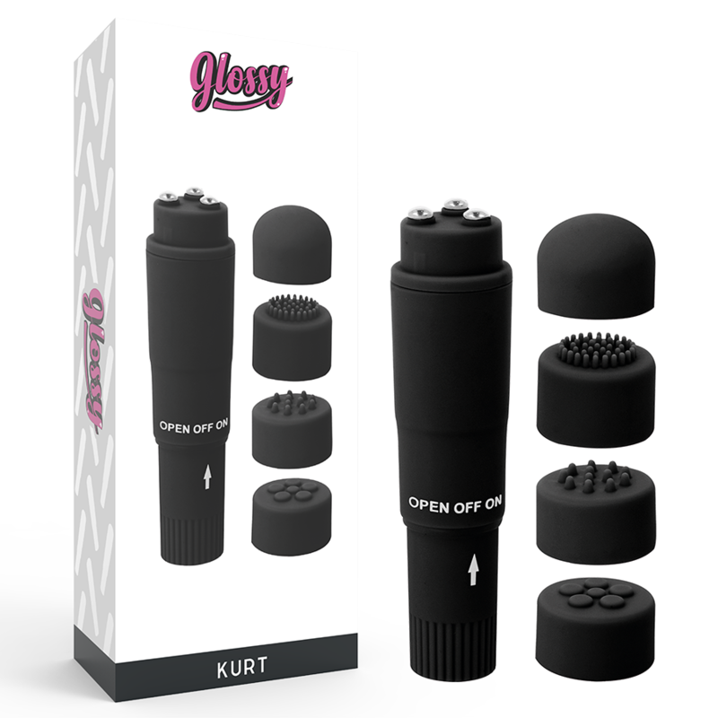 GLOSSY - KURT POCKET MASSAGER BLACK - 4