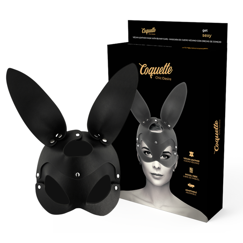 COQUETTE CHIC DESIRE - VEGAN LEATHER MASK WITH BUNNY EARS - 6