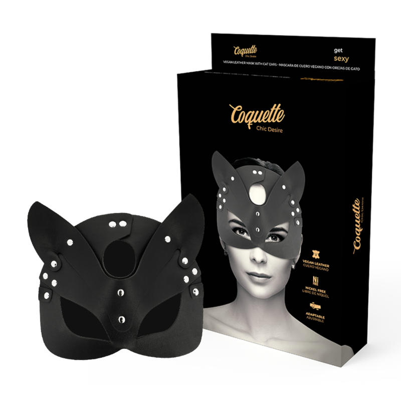 COQUETTE CHIC DESIRE - VEGAN LEATHER MASK WITH BUNNY EARS - 6