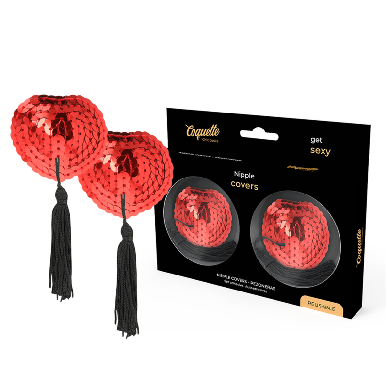 COQUETTE CHIC DESIRE - NIPPLE COVERS RED - 4