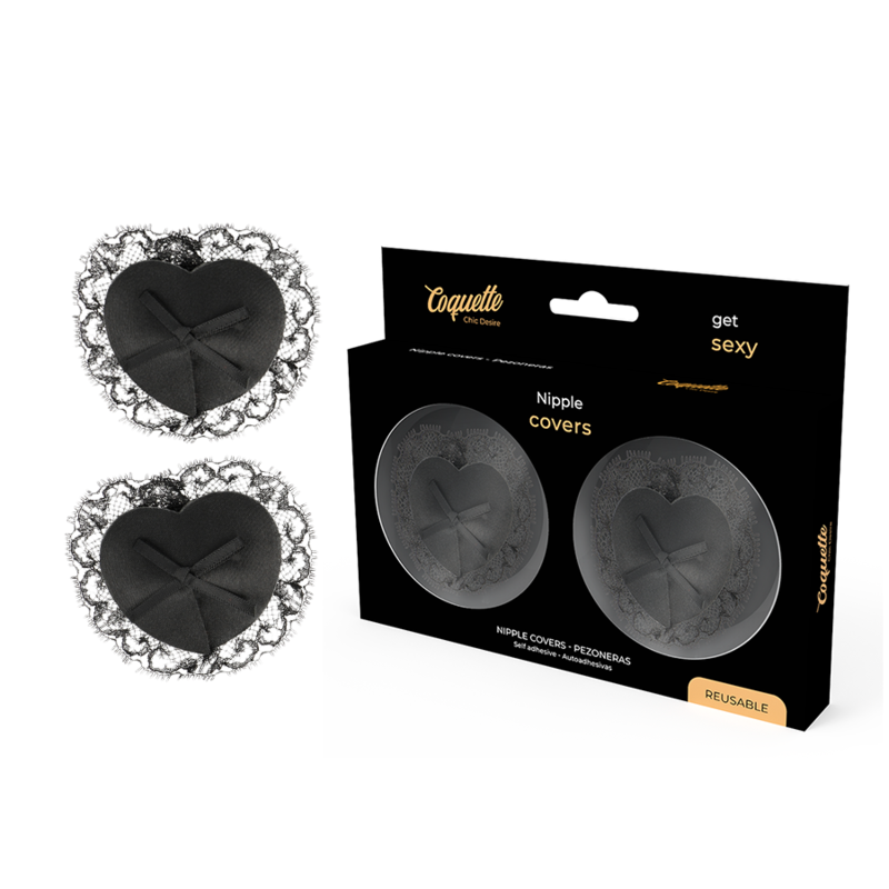 COQUETTE CHIC DESIRE - NIPPLE COVERS LACE BLACK - 4
