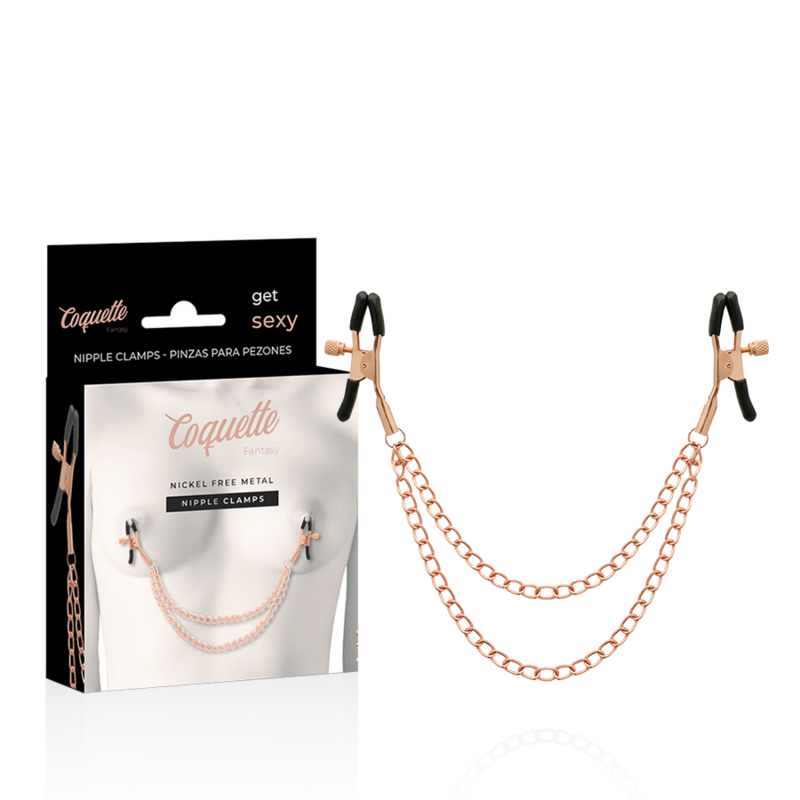 COQUETTE CHIC DESIRE - FANTASY METAL NIPPLE CLIPS WITH CHAIN - 2