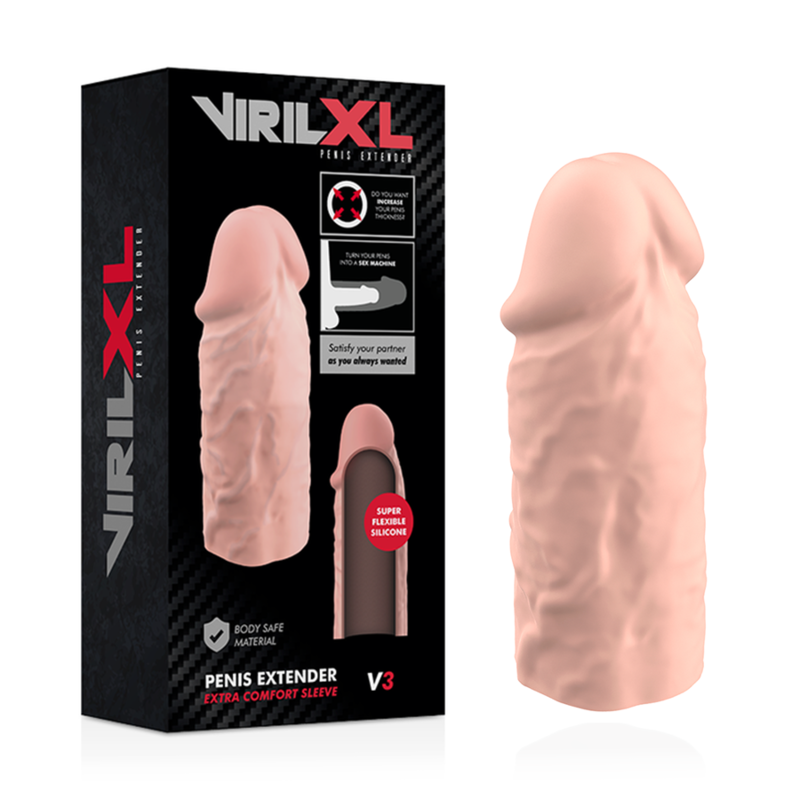 VIRILXL - LIQUID SILICONE V3 NATURAL PENIS EXTENSION - 8