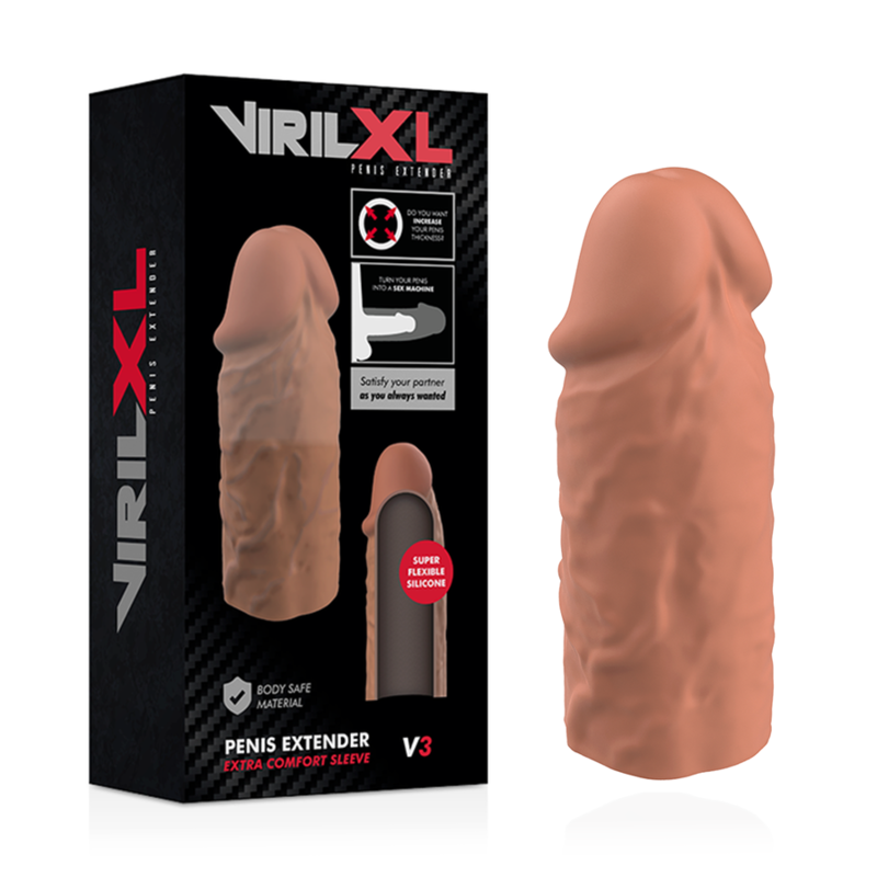 VIRILXL - LIQUID SILICONE V3 BROWN PENIS EXTENSION - 2