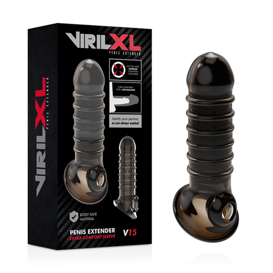 VIRILXL - EXTENSION ET GAINE POUR PÉNIS V15 NOIR