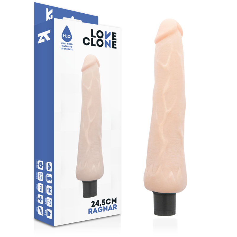 LOVECLONE - RAGNAR SELF LUBRICATION VIBRATOR 24.5 CM -O- 3.5 CM - 3