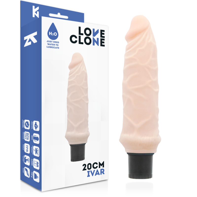 LOVECLONE - IVAR SELF LUBRICATION VIBRATOR 20 CM -O- 3.7 CM - 3