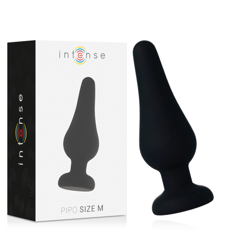 INTENSE - ANAL PLUG PIPO M BLACK SILICONE 11 CM - 2