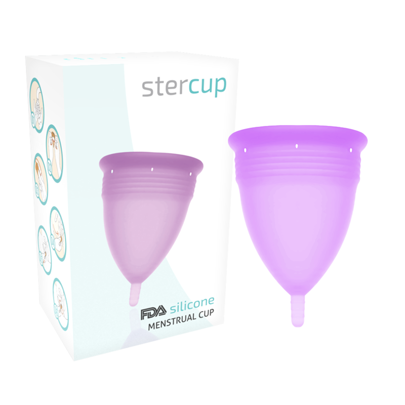 STERCUP - FDA SILICONE MENSTRUAL CUP VIOLET - SIZE L - 5