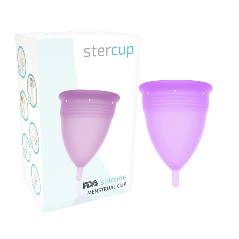 STERCUP - FDA SILICONE MENSTRUAL CUP VIOLET - SIZE S - 4